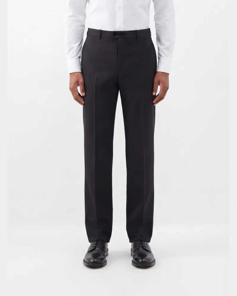 Jil Sander Maßgeschneiderte Slim-Fit-Hose aus Schurwolle und Mohair Blau