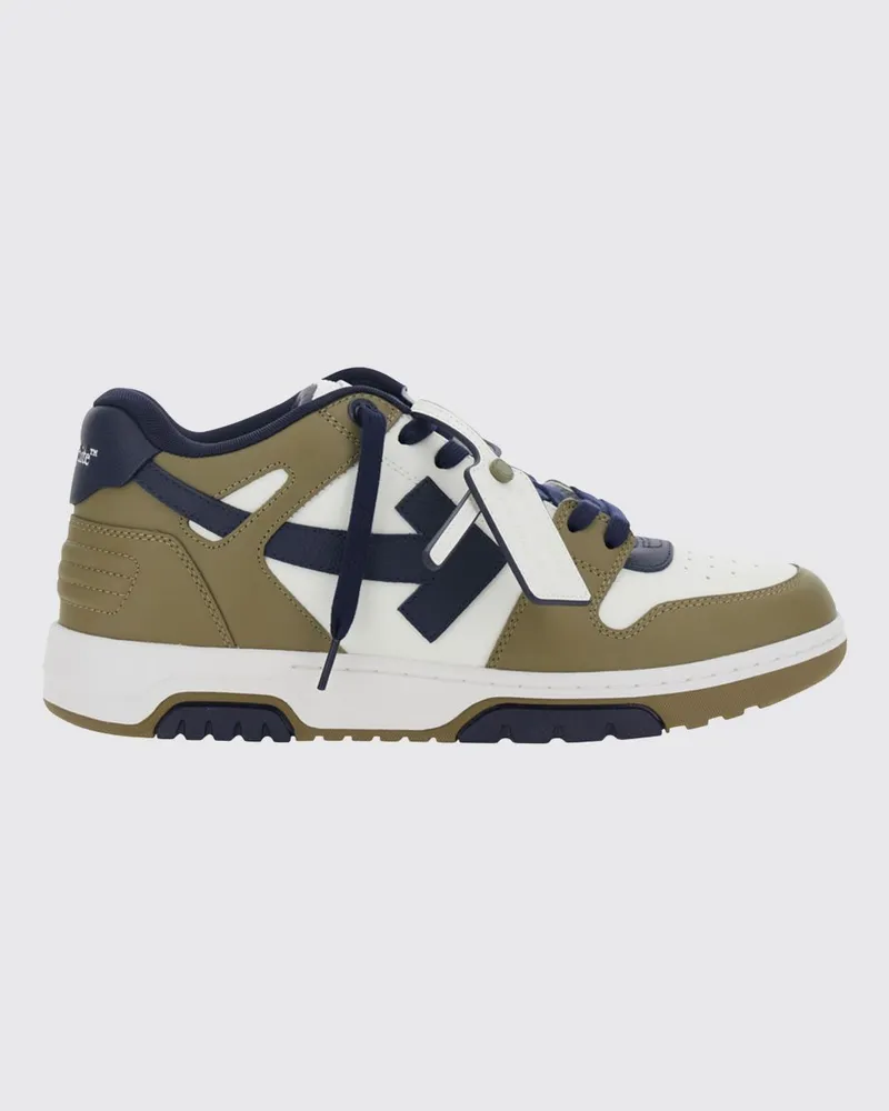 OFF-WHITE Out Of Office Kalbsleder-Sneakers mit Arrows-Logo Grün