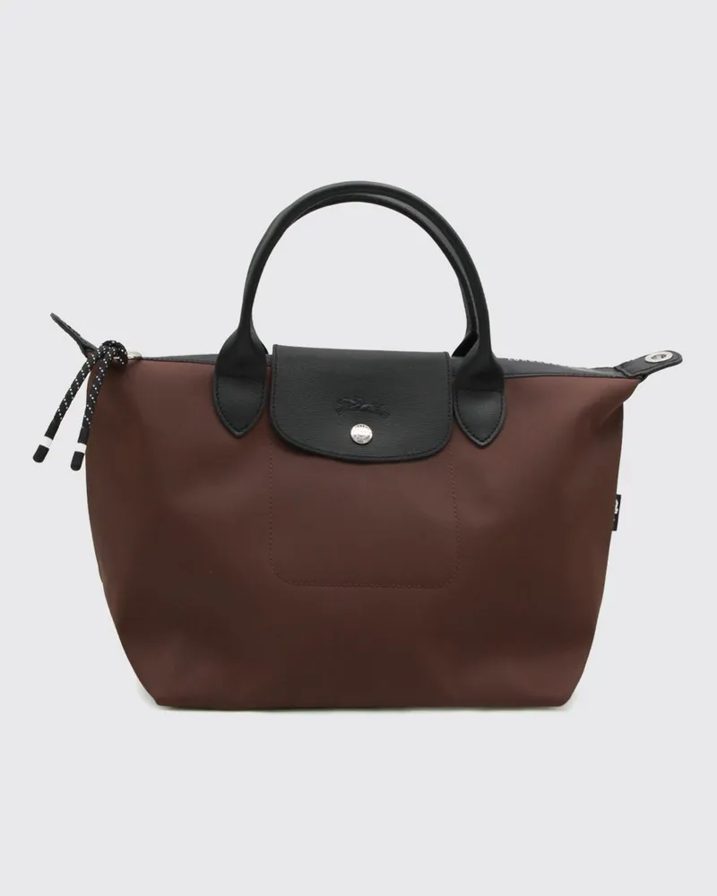 Longchamp Le Pliage Energy Handtasche aus recyceltem Nylon mit Schultergurt Kakao