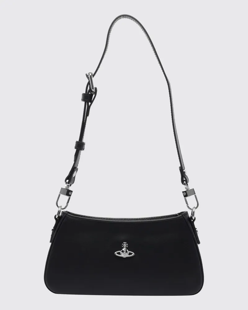 Vivienne Westwood Tasha Mini-Schultertasche aus Polyurethan mit Monogramm Schwarz