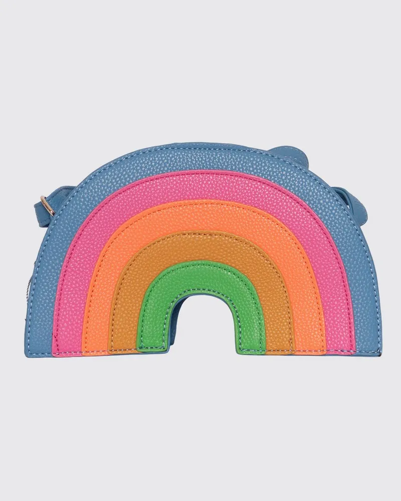Molo Regenbogen-Umhängetasche aus Kunstleder Hellblau