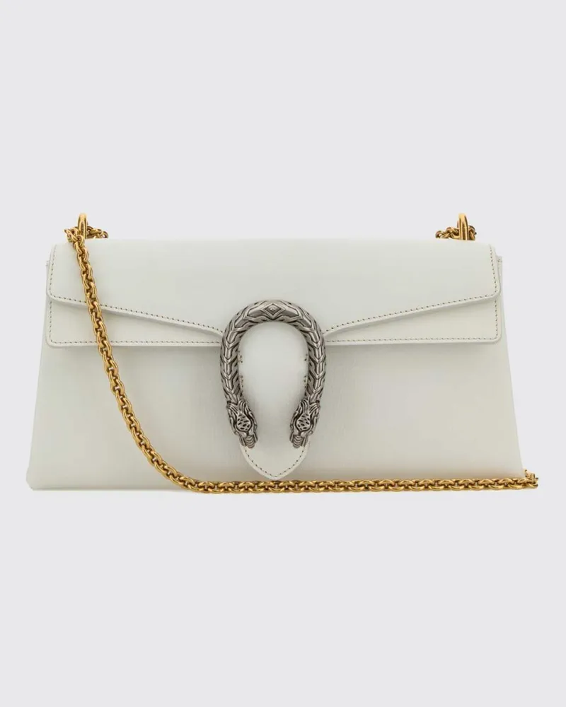 Gucci Dionysus Schultertasche von aus Leder mit Kettenschulterriemen Weiß