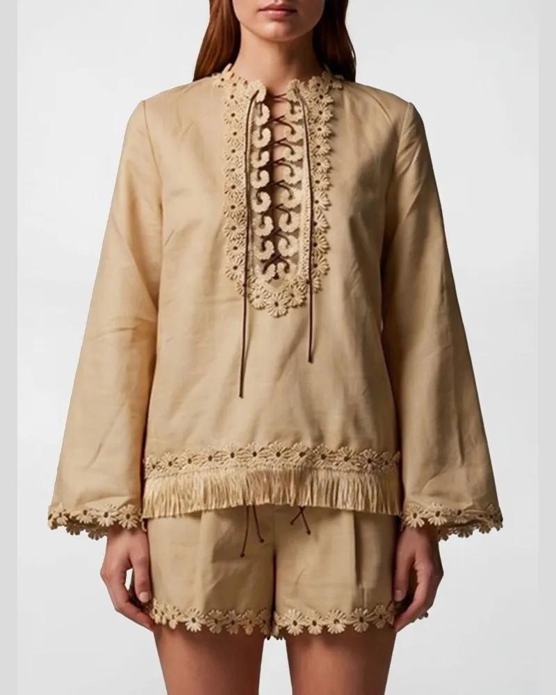 Zimmermann Top damen Beige