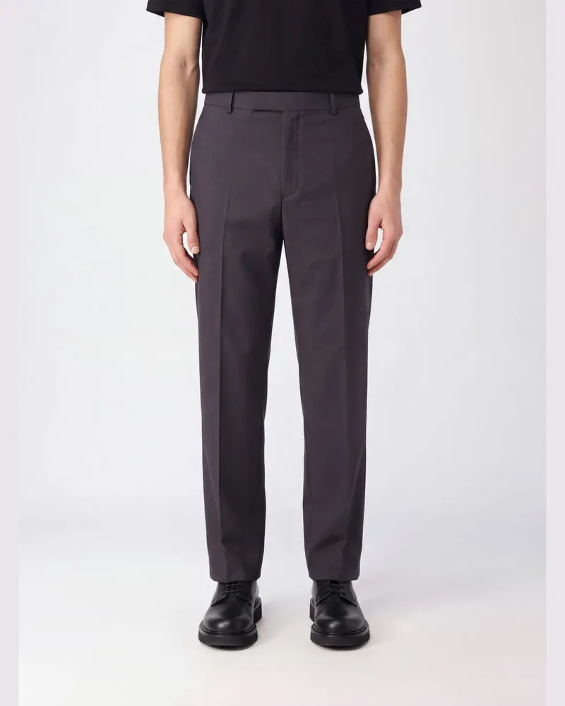 Jil Sander Schneiderhose mit geradem Bein aus Schurwolle und Mohair Braun