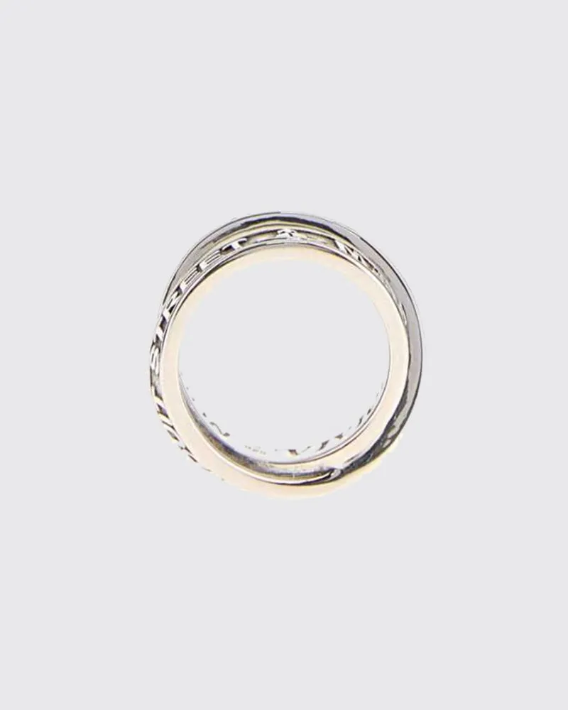 Vivienne Westwood Amos Bandring mit Platin-Schriftzug-Logo Platinum