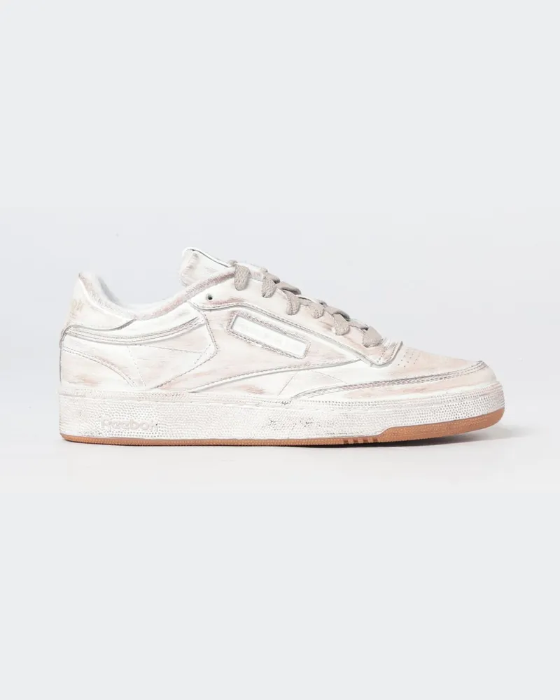 Reebok Club C 85 Vintage Low-Top-Sneaker aus Leder mit Frotteefutter Weiß