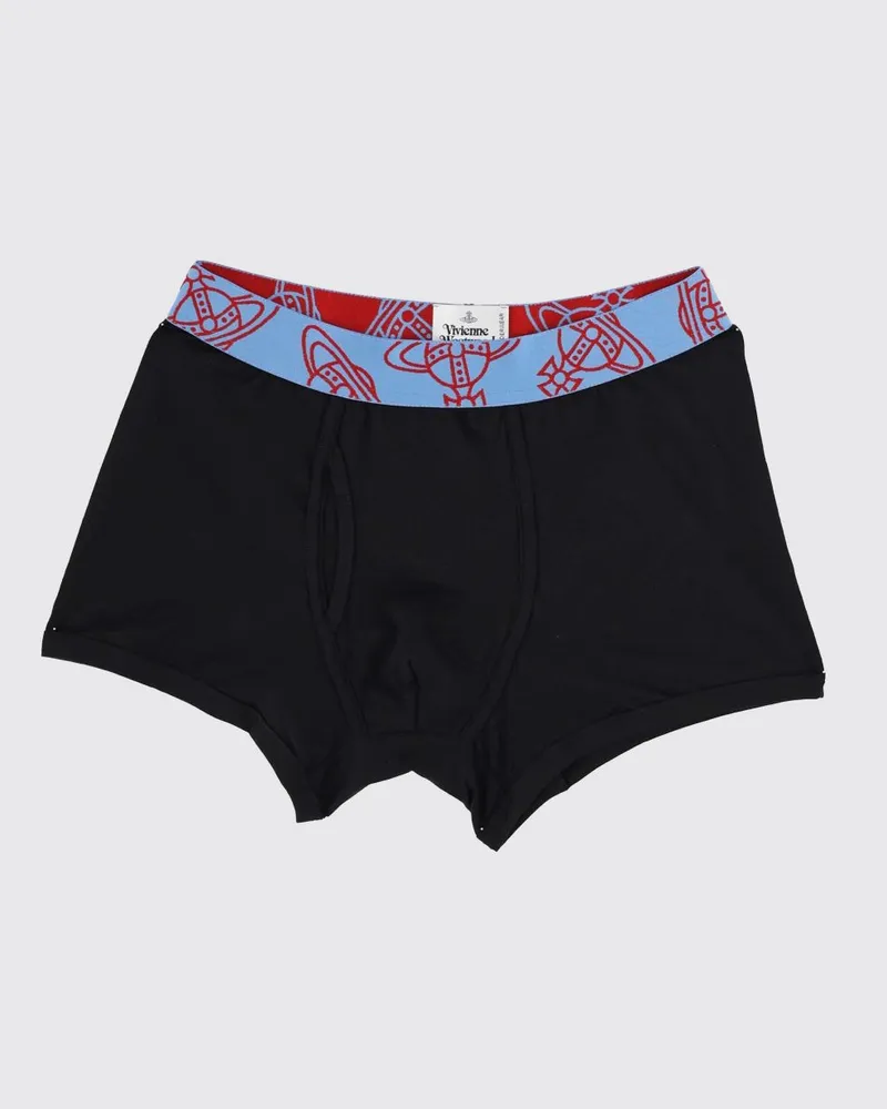 Vivienne Westwood Stretch-Baumwoll-Boxershorts mit Orb-Logo-Bund Schwarz