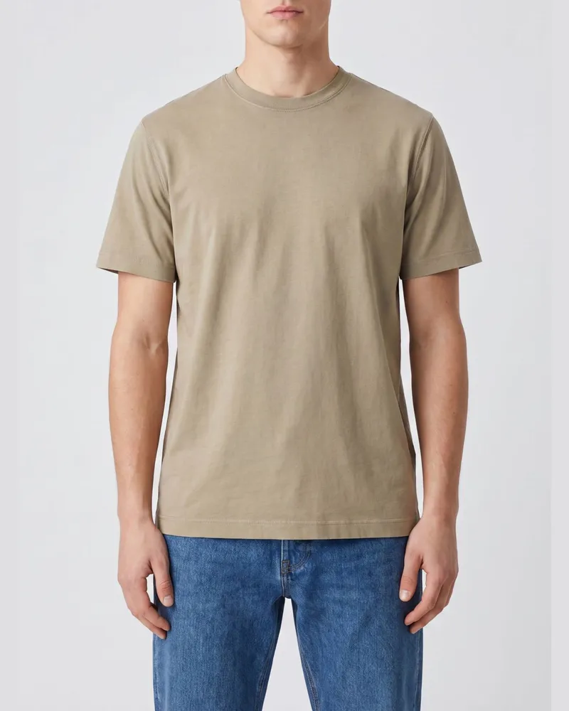 CIRCOLO 1901 Kurzärmeliges T-Shirt aus reiner Baumwolle mit Rundhalsausschnitt Grün