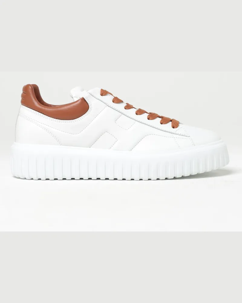 Hogan H-Stripes Leder-Sneakers Weiss