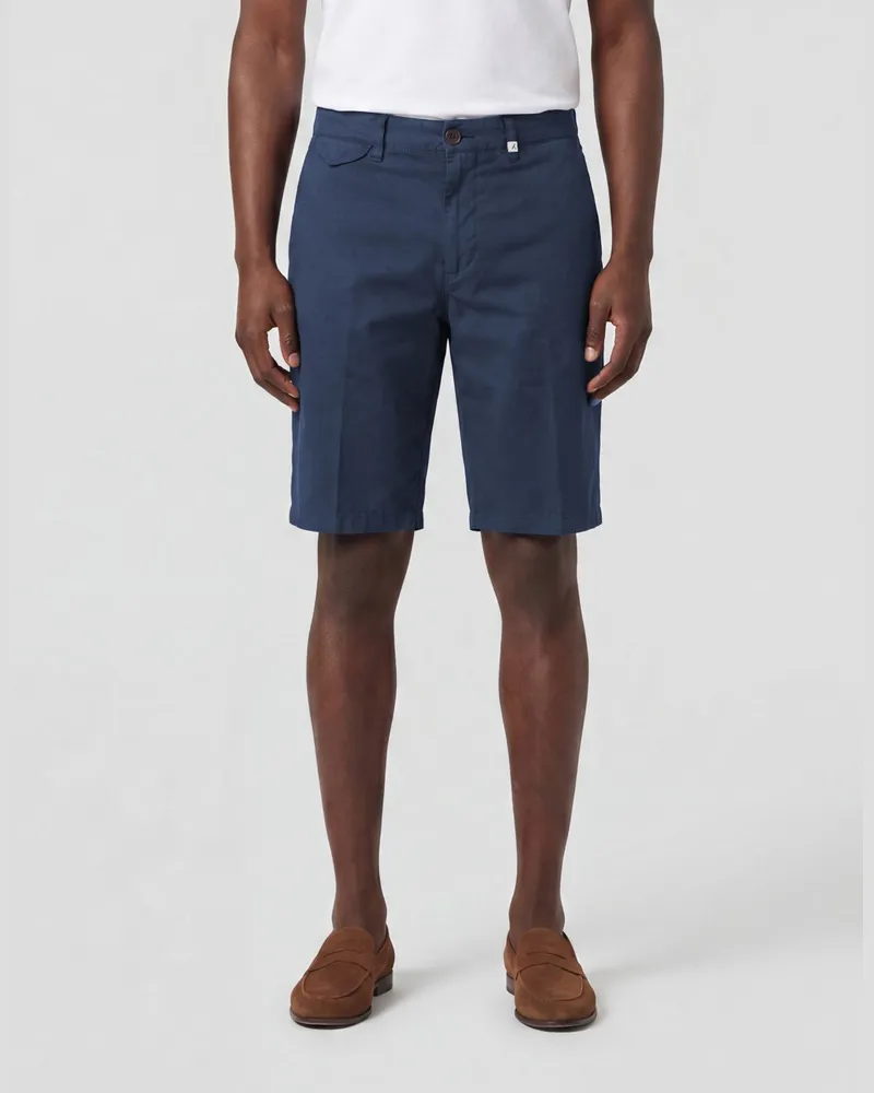 MYTHS Chino-Shorts aus Leinenmischung Navy