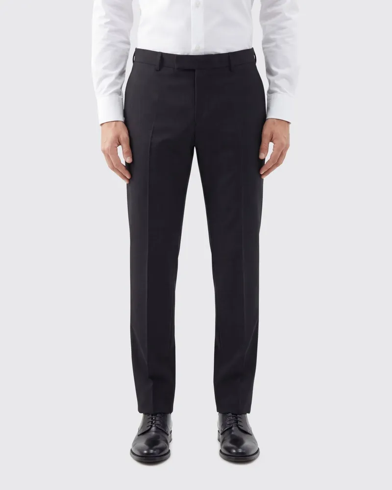 HUGO BOSS Maßgeschneiderte Hose aus Schurwollmischung Schwarz