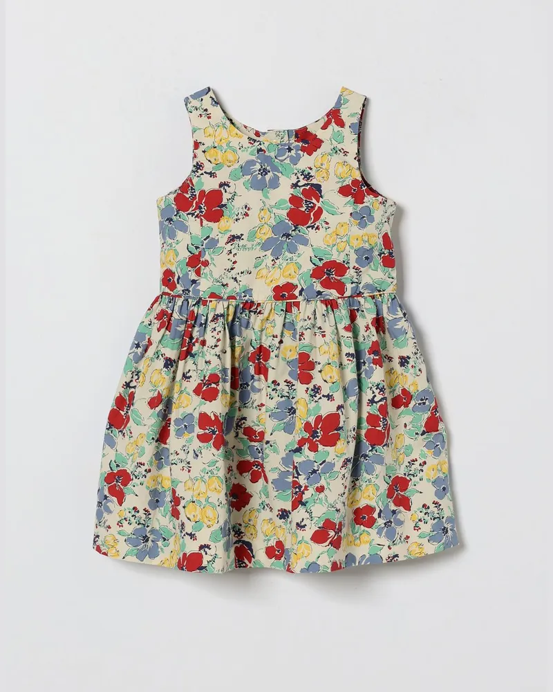 Ralph Lauren Baumwollkleid mit Blumenmuster Blau