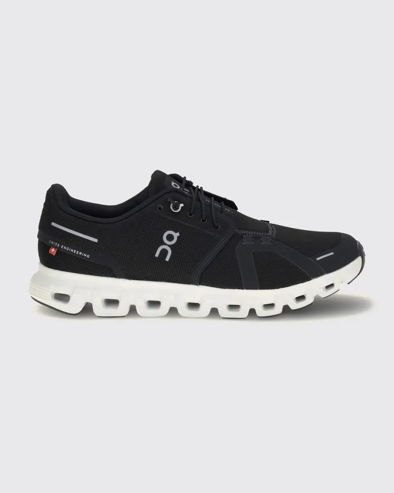 ON Cloud 6 Slip-On-Sneaker aus atmungsaktivem recyceltem Polyester Schwarz