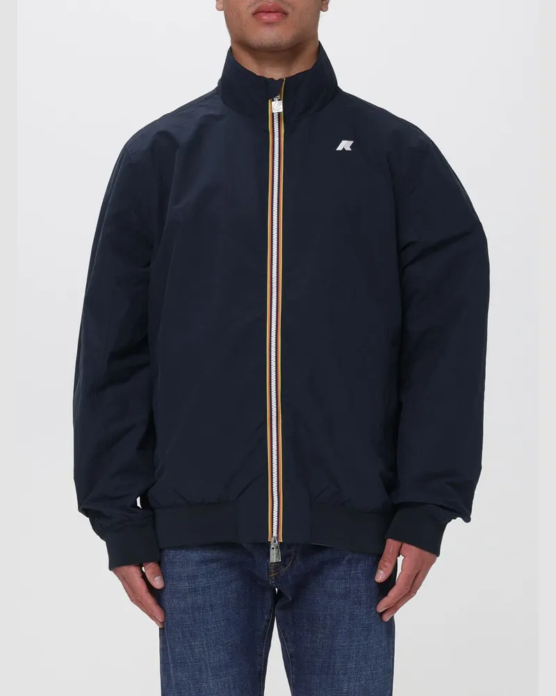 K-Way Arsene Wendebomberjacke aus Baumwolle Blau