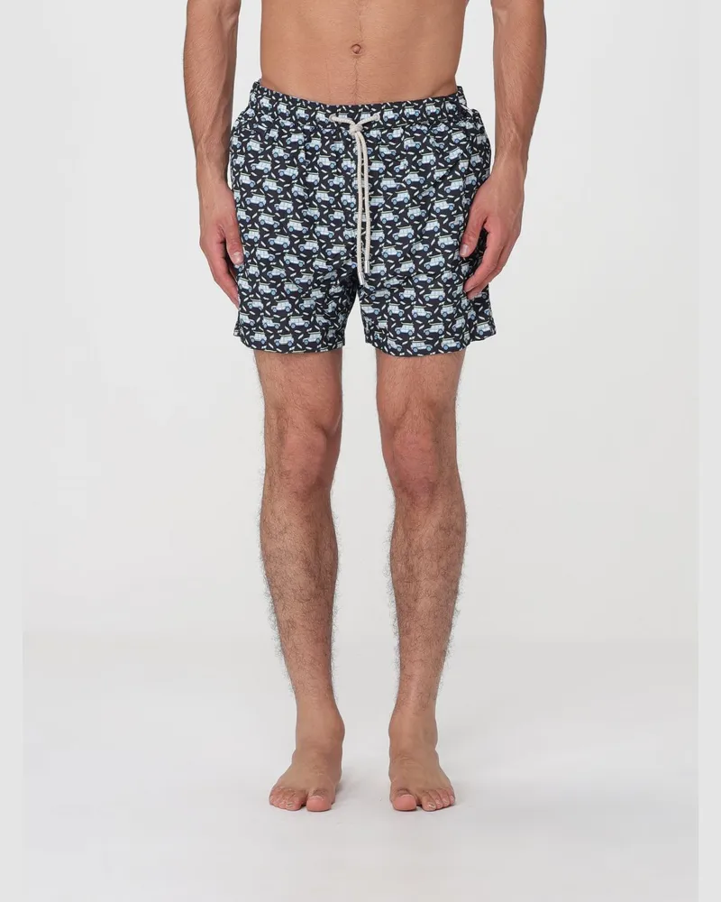 MC2 Saint Barth Bedruckte Boxer-Badehose Schwarz