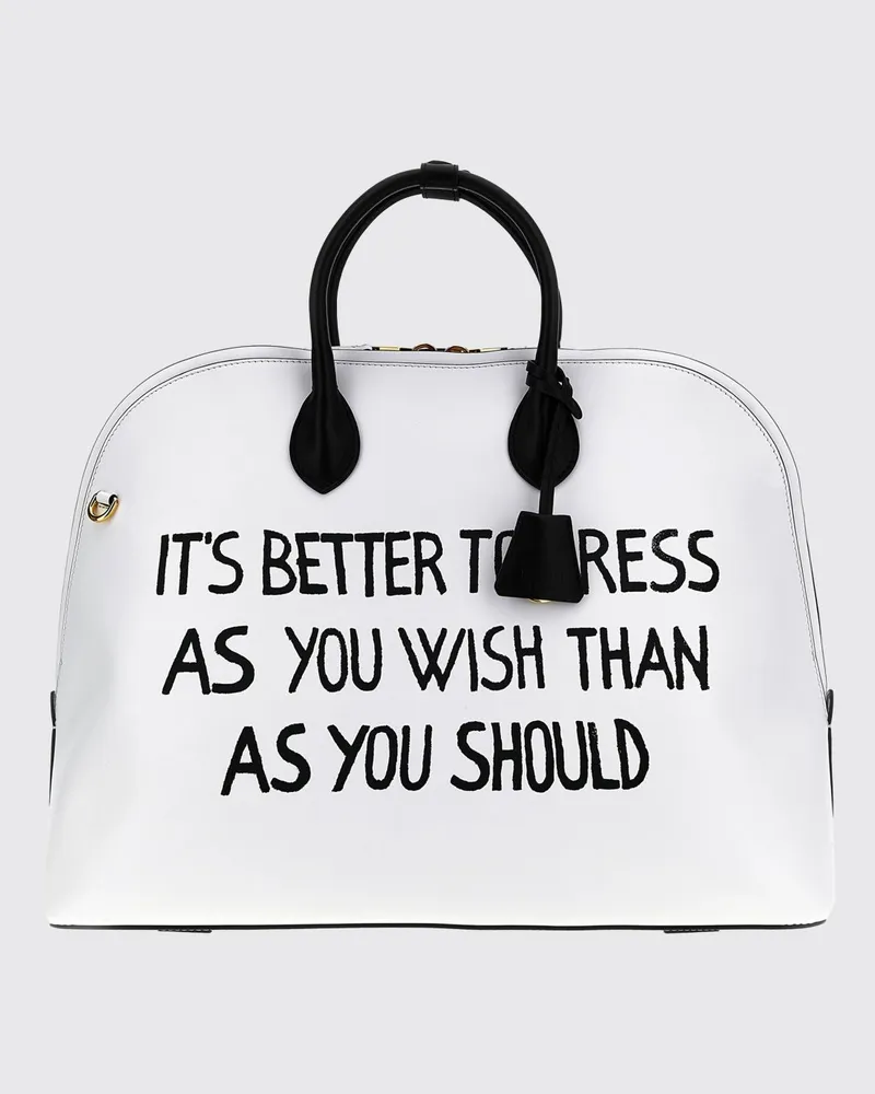 Moschino Schultertasche damen Weiß