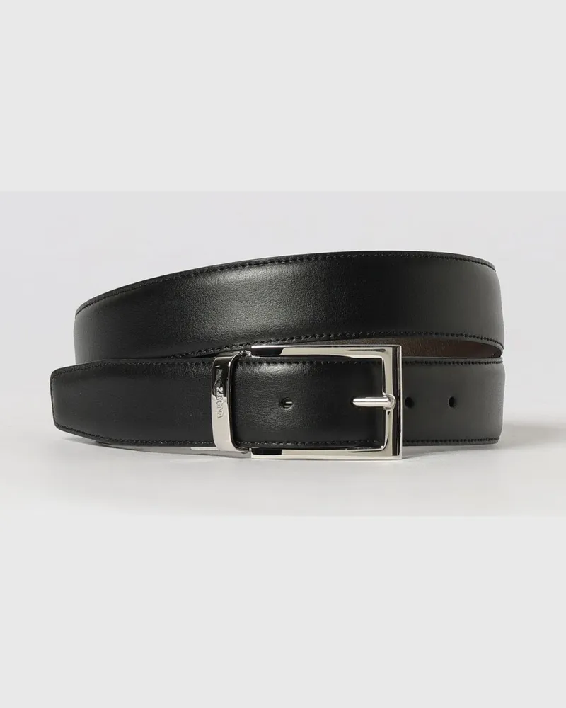 Ermenegildo Zegna Wendegürtel aus Leder Schwarz
