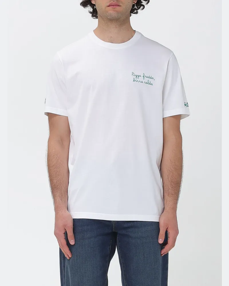 MC2 Saint Barth Baumwoll-Rundhals-T-Shirt Ivory