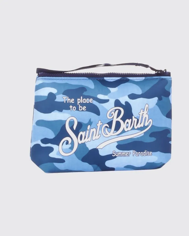 MC2 Saint Barth Aline Pochette aus gestreiftem Polyester Denim