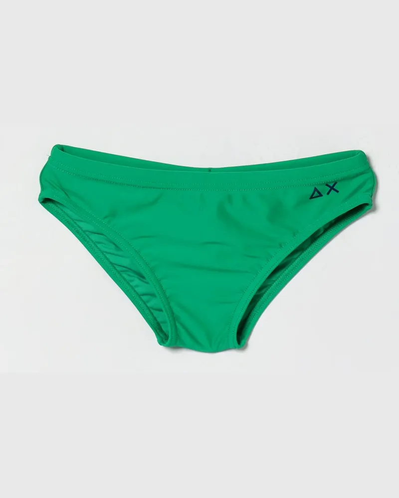 Sun68 Slim-Fit-Badeslip für Jungen aus Nylon mit kontrastierendem Logo Grün