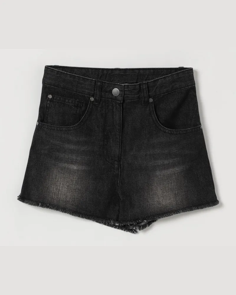 Stella McCartney Kids Baumwoll-Denim-Shorts Schwarz
