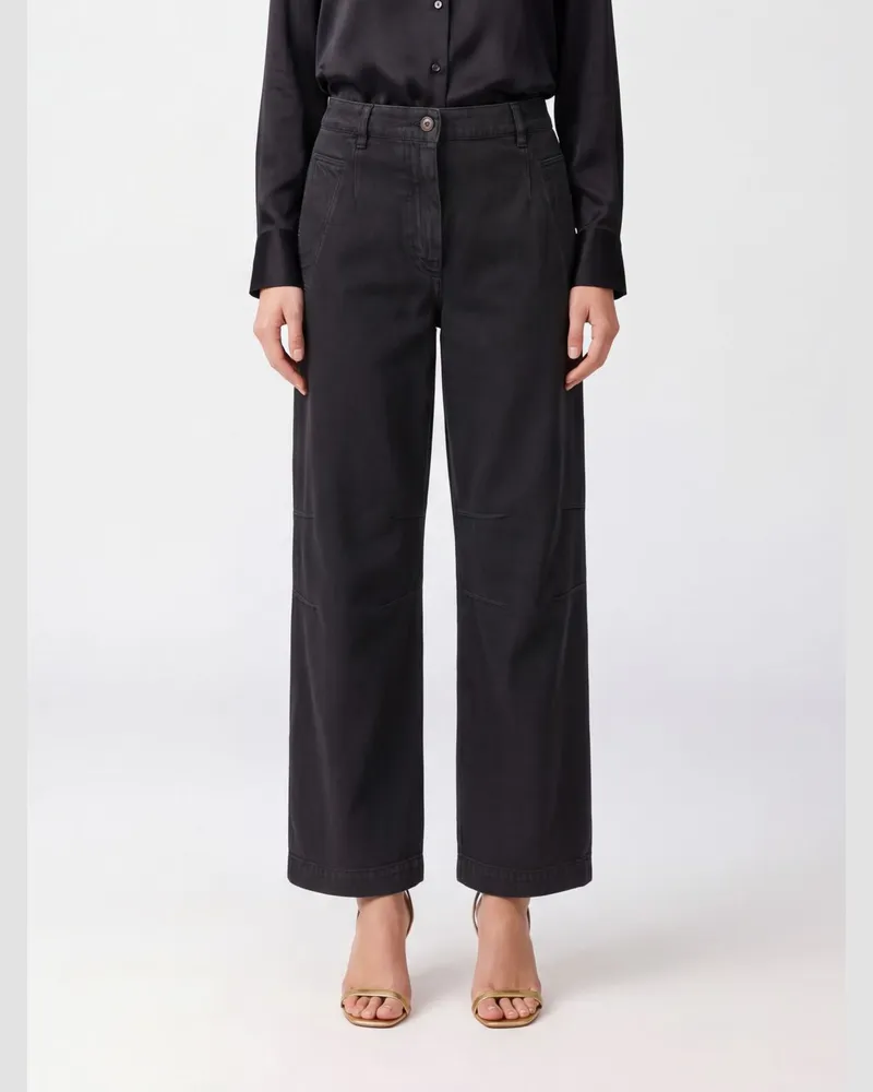 Dries van Noten Norman Flared-Hose aus Baumwolle mit mittlerer Taille Grau