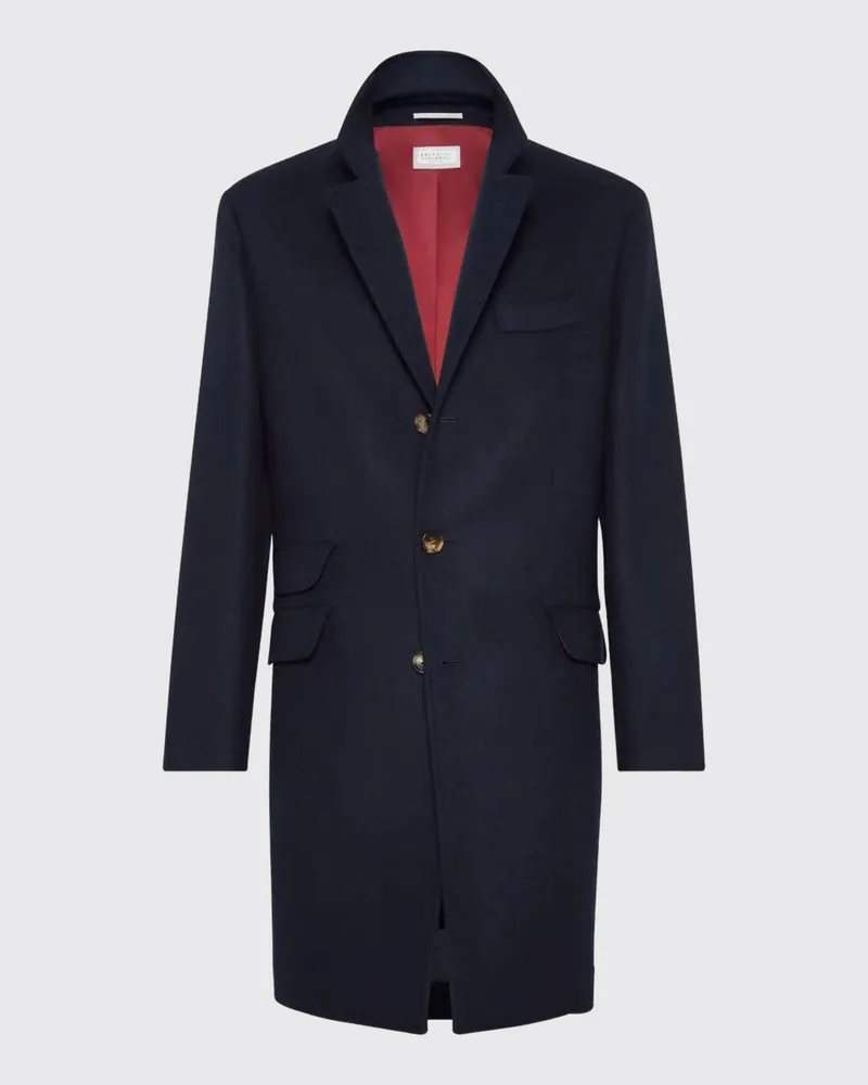Brunello Cucinelli Mantel herren Blau