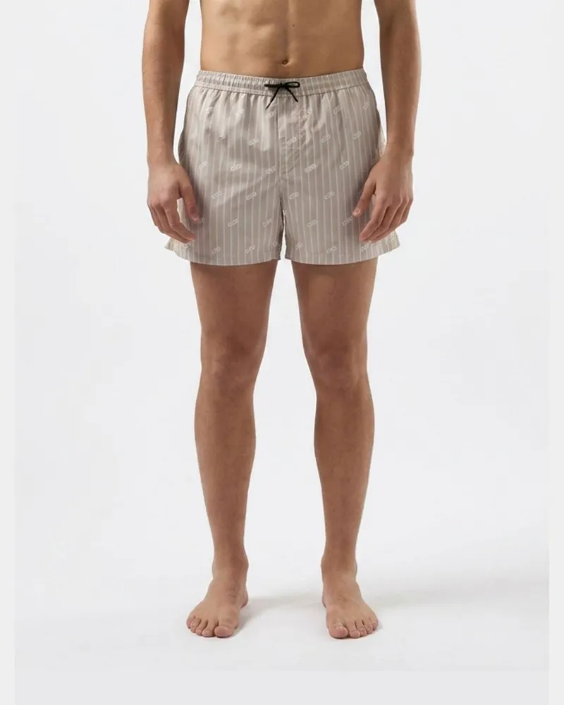 GCDS Bedruckter Polyester-Badeanzug Sand