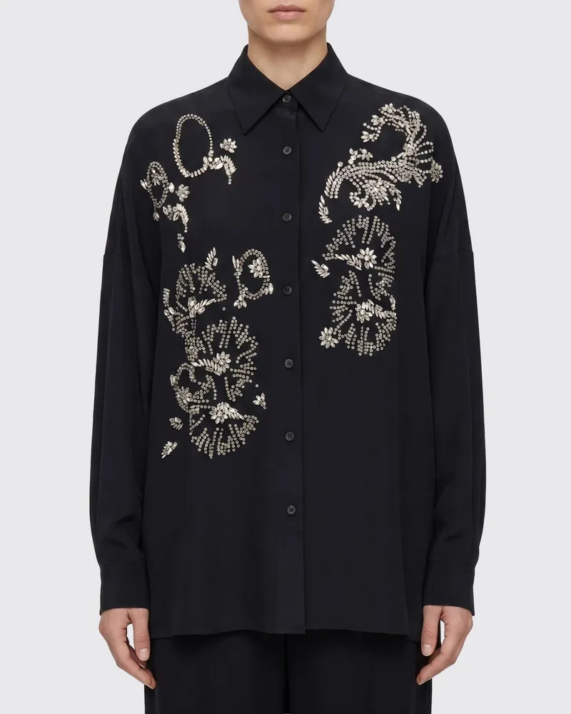 Dries van Noten Hemdbluse damen Schwarz