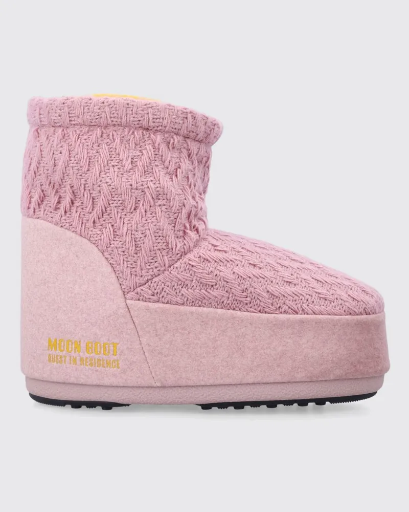 Moon Boot Flache stiefeletten damen Pink