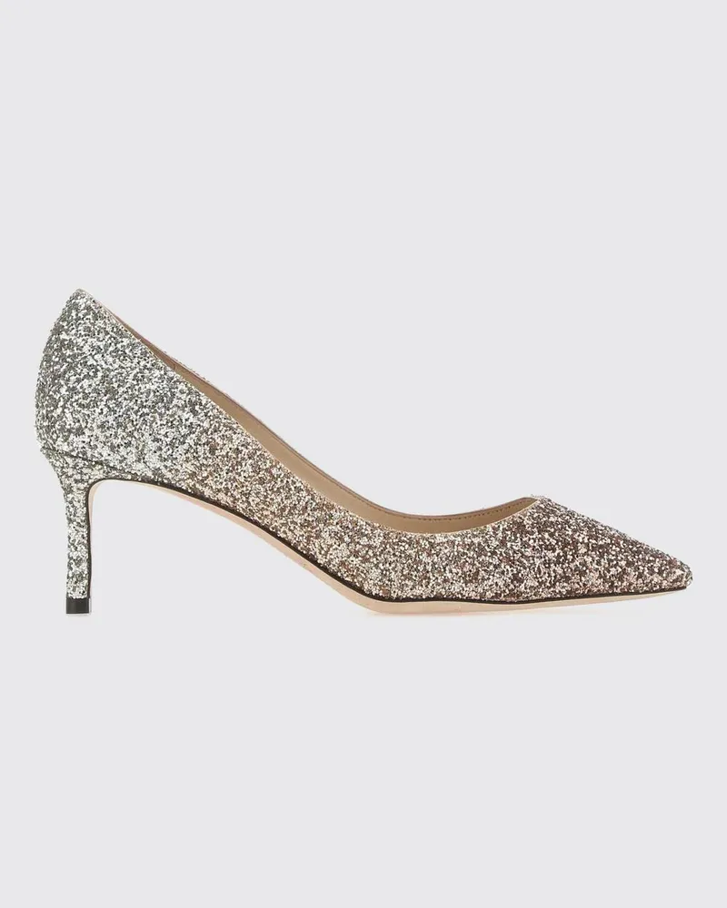 Jimmy Choo Romy Pumps aus besticktem Glitzerstoff mit mittlerem Absatz Burgunderrot