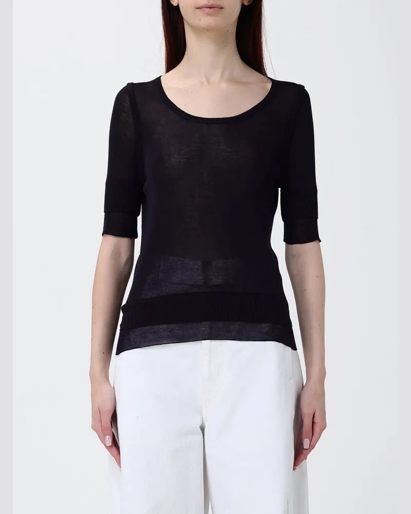 Christophe Lemaire Top aus Viskose und Seide von Blau