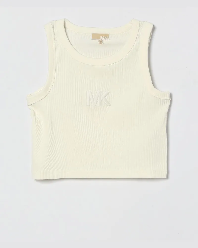 Michael Kors Baumwoll Crop Top mit Logo Weiß