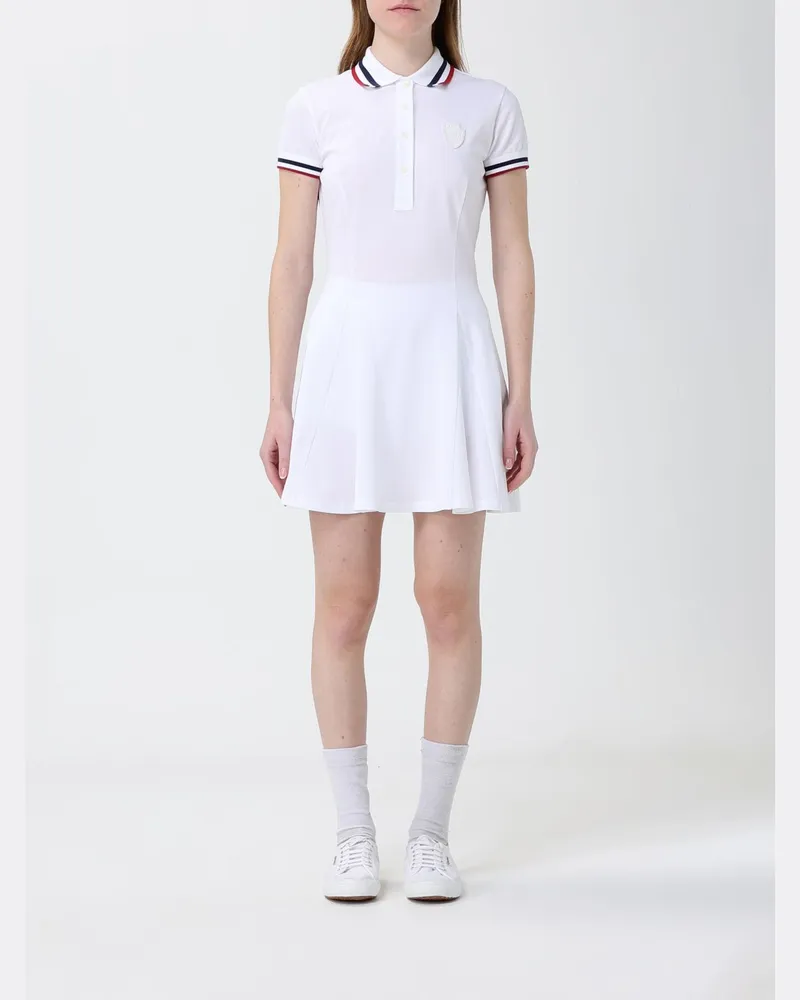 Brunello Cucinelli Polo-Kleid aus Stretch-Baumwolle Weiß