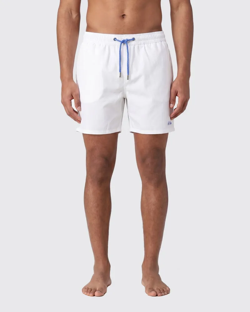 MC2 Saint Barth Kurze Badeshorts mit elastischem Kordelzugbund Schwarz