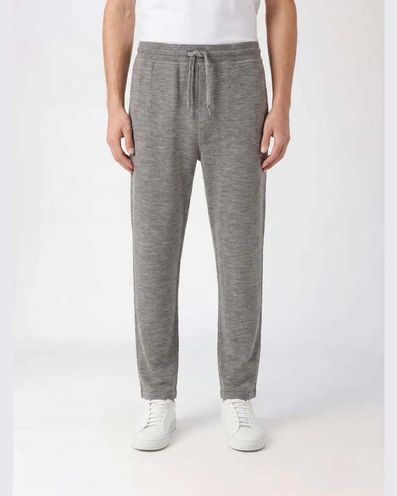 Brunello Cucinelli Slim Fit Jogginghose aus Kaschmir- und Seidenstrick Grau
