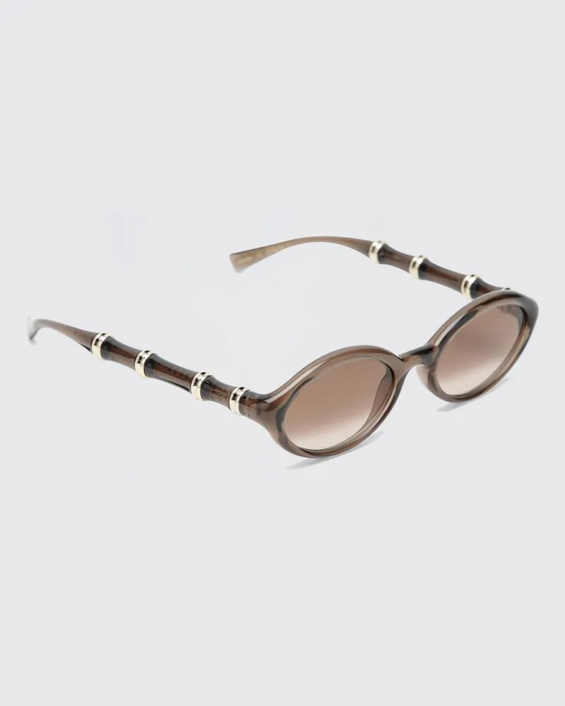 Gucci Sonnenbrille aus Acetat mit Bambuseffekt Dark