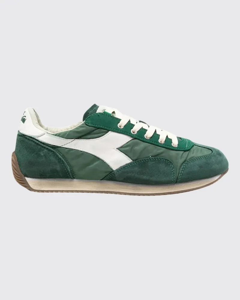Diadora Equipe Vela Low-Top-Sneaker aus Leder und Nylon im Vintage-Look Grün