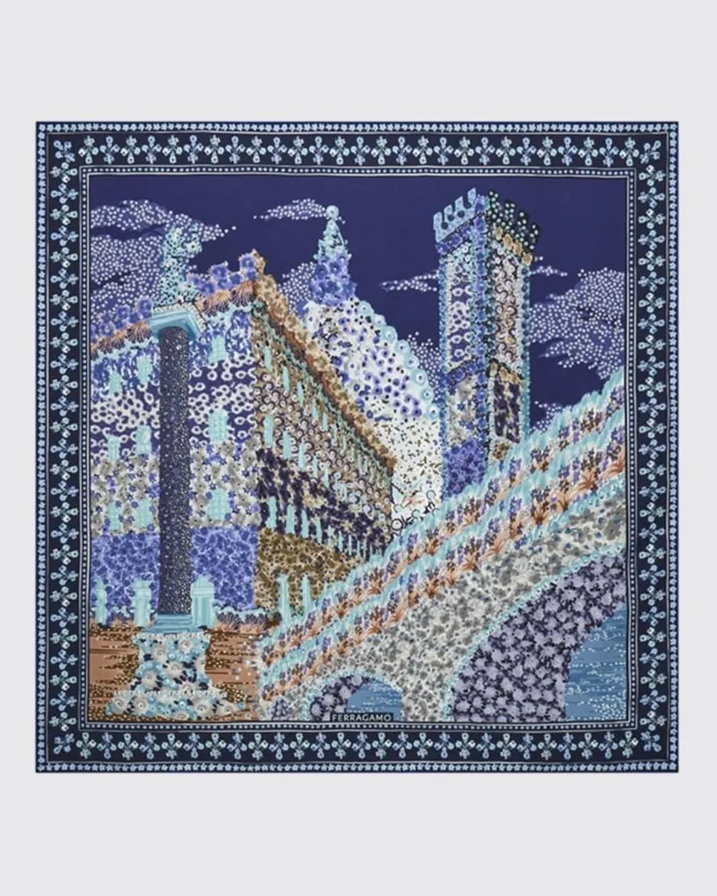 Ferragamo Schal damen Blau