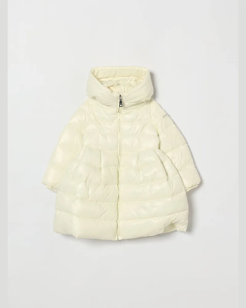 Monnalisa Gesteppte Nylon-Daunenjacke für Mädchen mit Kapuze Weiß
