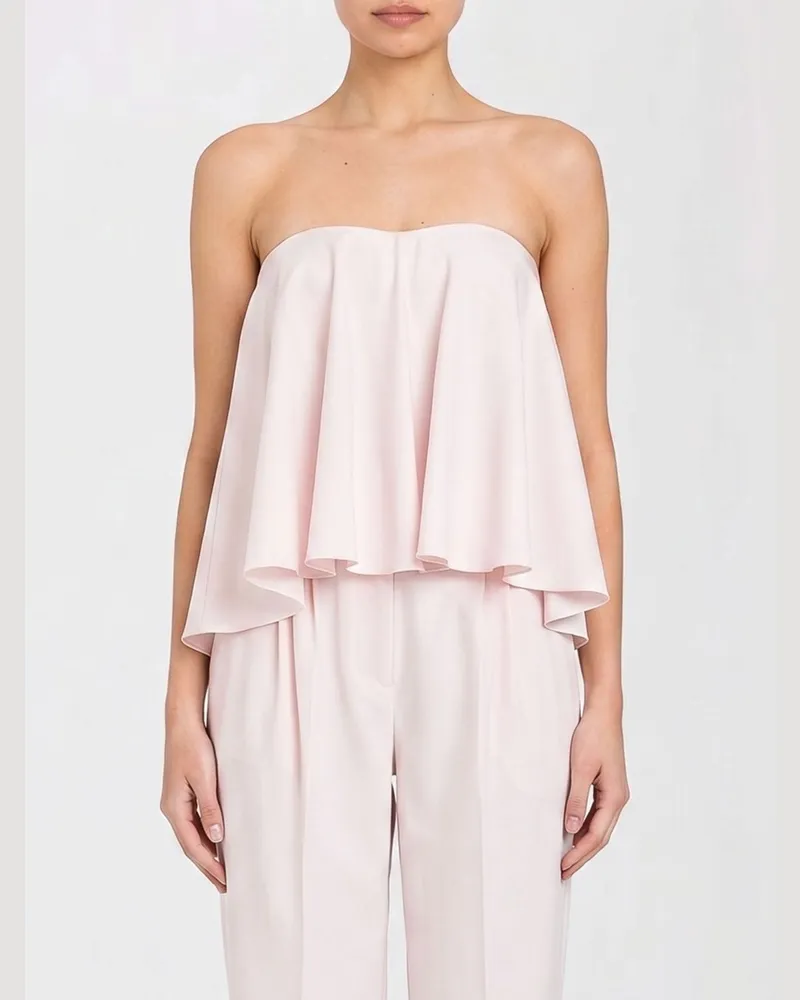 Twin-Set Top aus Wollmischung Sand