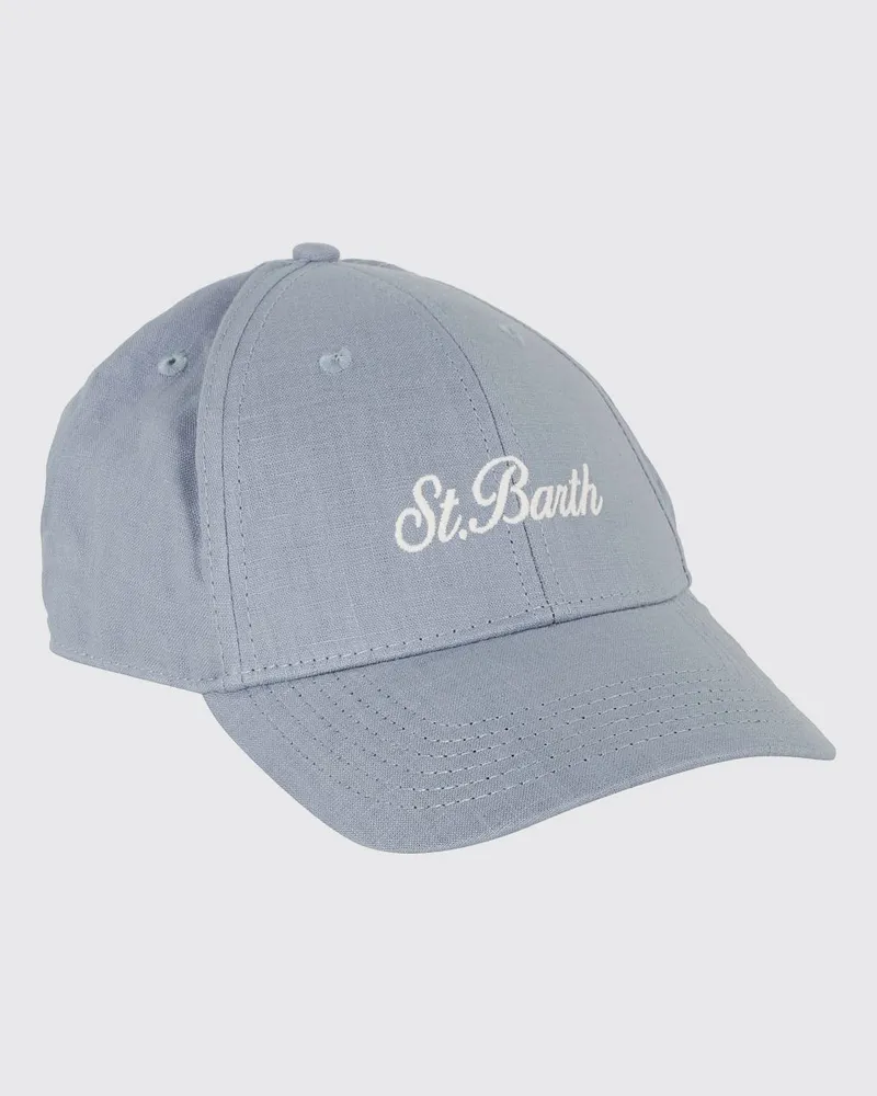 MC2 Saint Barth Baumwoll-Baseballkappe mit gesticktem Logo und Slogan Denim