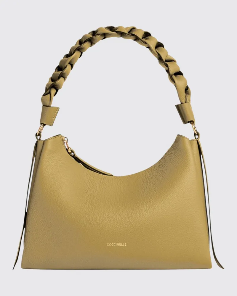 Coccinelle Boheme Tasche aus genarbtem Leder Grün