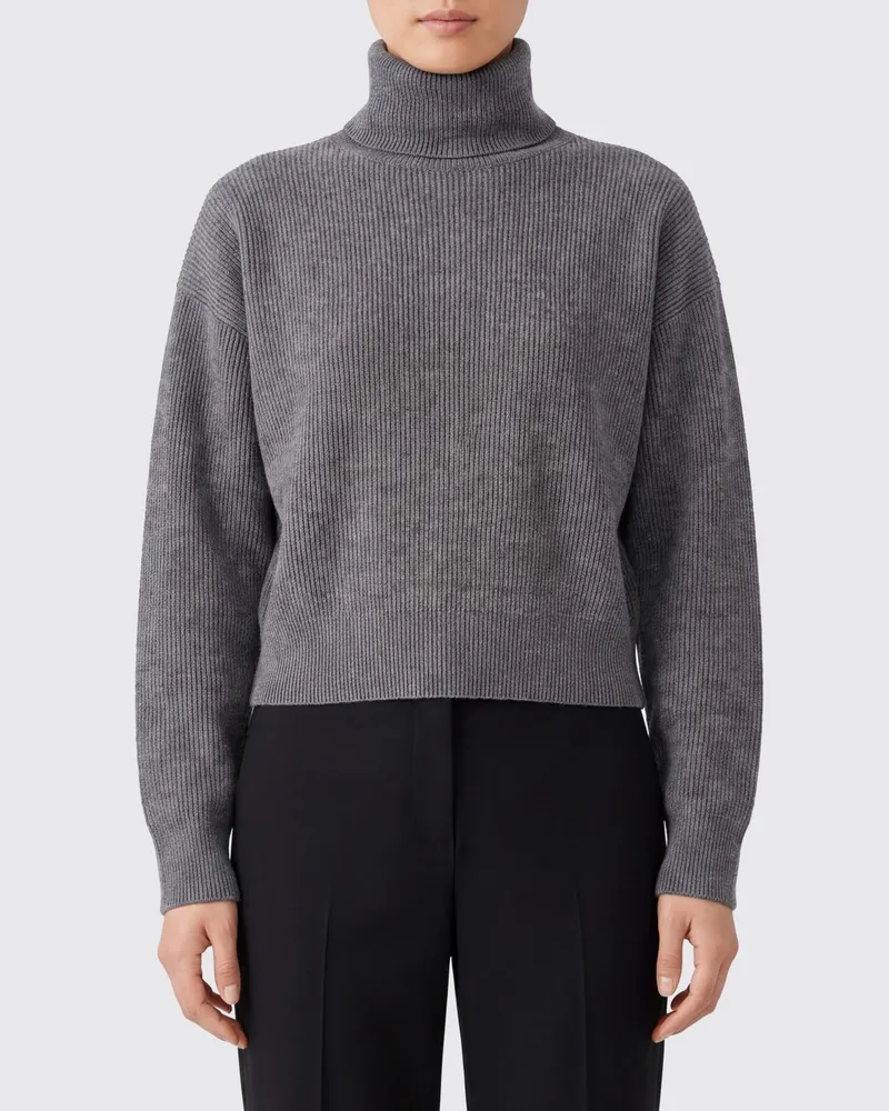 Brunello Cucinelli Langärmliger Rollkragenpullover von aus reinem Kaschmir Grau