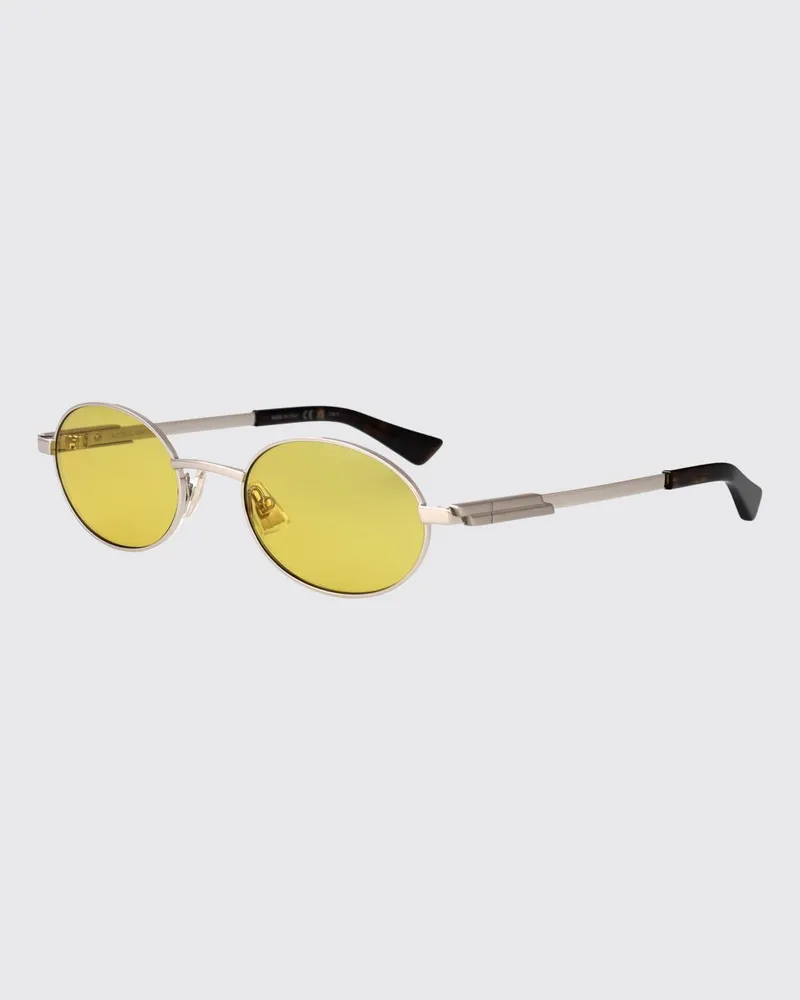 Bottega Veneta BV1470S Sonnenbrille aus Metall Gelb
