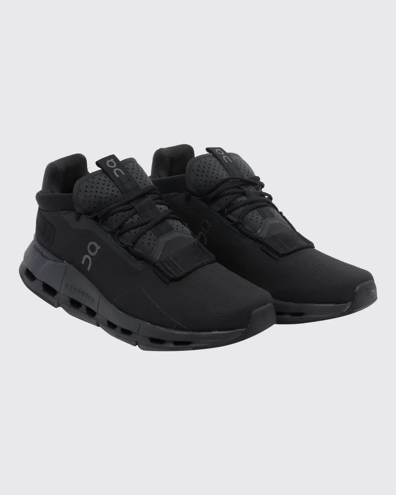 ON Cloudnova 2 Low-Top-Sneakers aus recyceltem technischem Mesh Schwarz