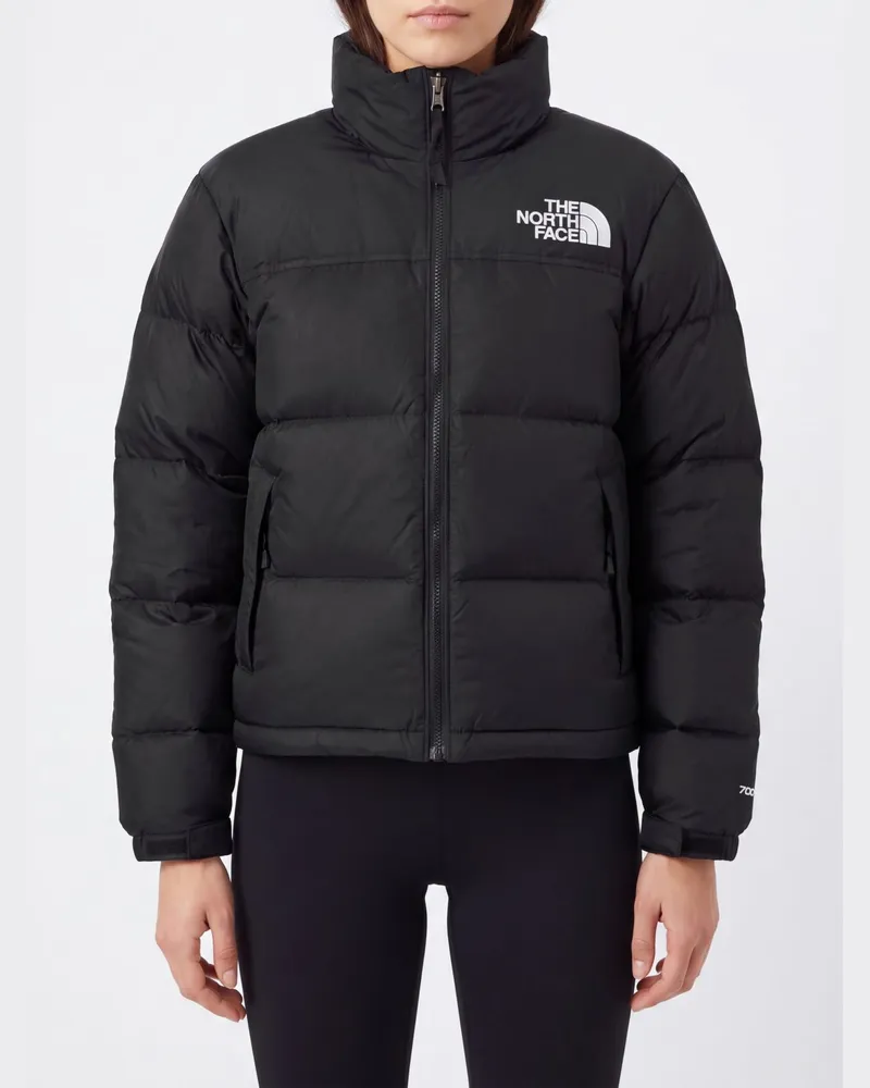 The North Face Gesteppte, wasserabweisende Daunenjacke 1996 Retro Nuptse Schwarz