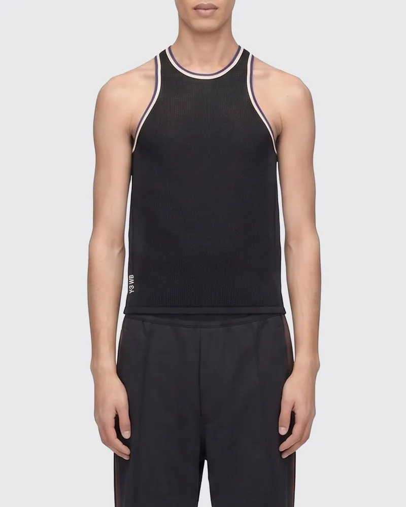 adidas Slim-Fit-Tanktop aus Funktionsstoff mit Kontrastbesätzen Schwarz