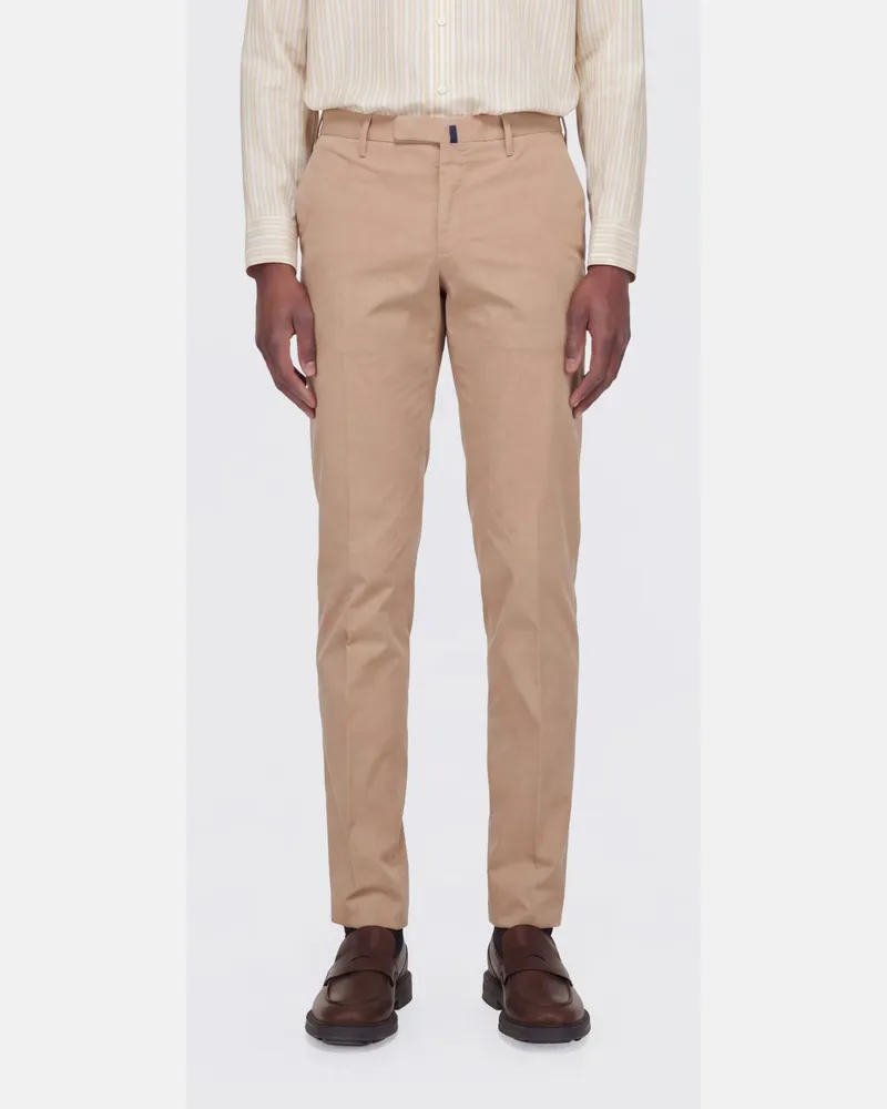 Incotex Maßgeschneiderte Hose aus Stretch-Baumwolle Beige