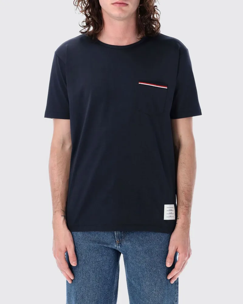 Thom Browne T-shirt herren Blau